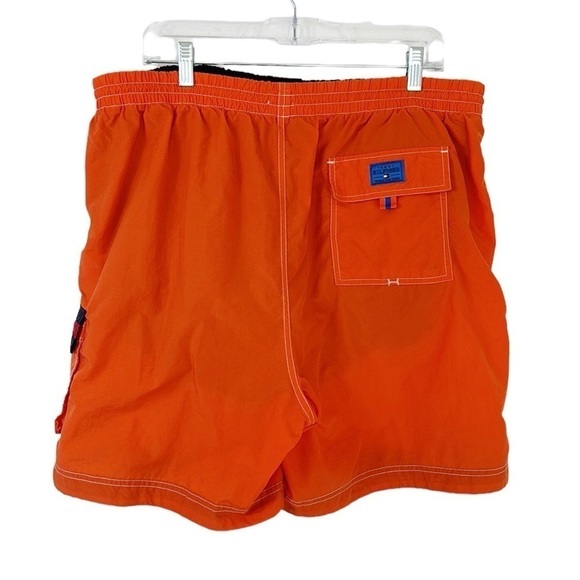 Tommy Hilfiger Cargo Swim Trunks Men's XXL Orange Mesh Lined - Picture 2 of 13